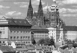 Veduta di Praga: sullo sfondo, la Cattedrale di San Vito