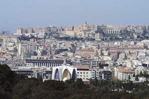 Veduta panoramica di Cagliari da Monte Urpinu