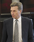 Il commissario europeo per l'Energia, Gnter Oettinger